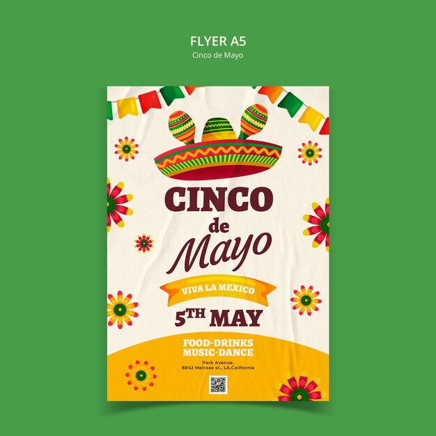 Cinco de Mayoのテンプレートデザイン