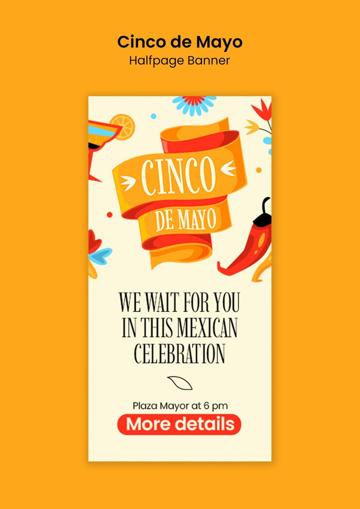 Free PSD cinco de mayo template design
