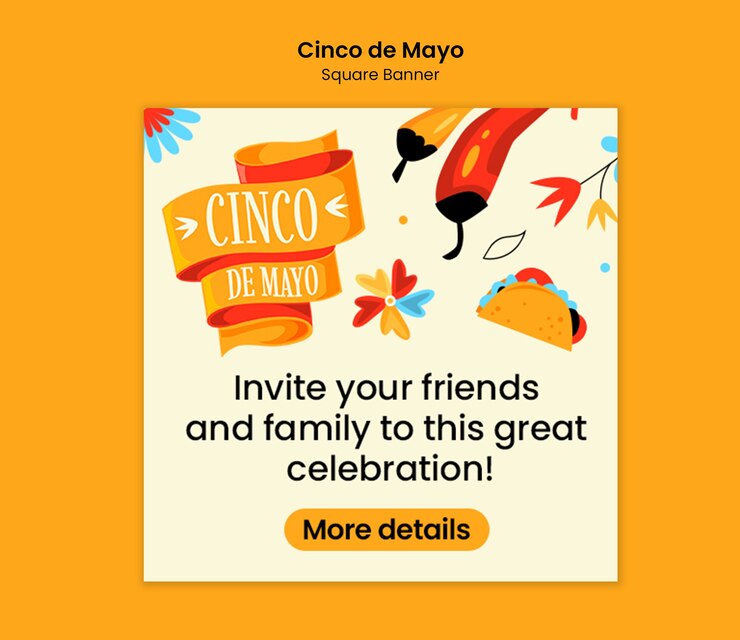 Free PSD cinco de mayo template design