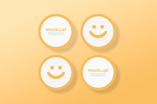 Circle mock up business card