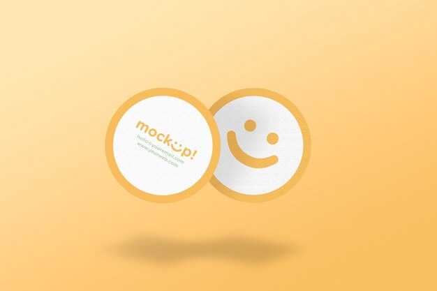 Circle mock up business card