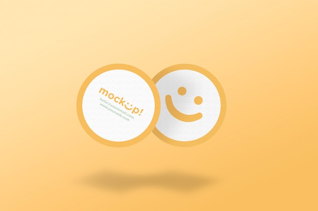 Circle mock up business card