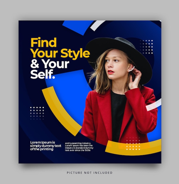 無料PSD circle modern social media instagram template