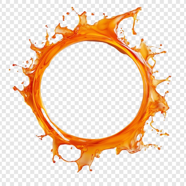 circular orange juice splash a refreshing burst of flavor