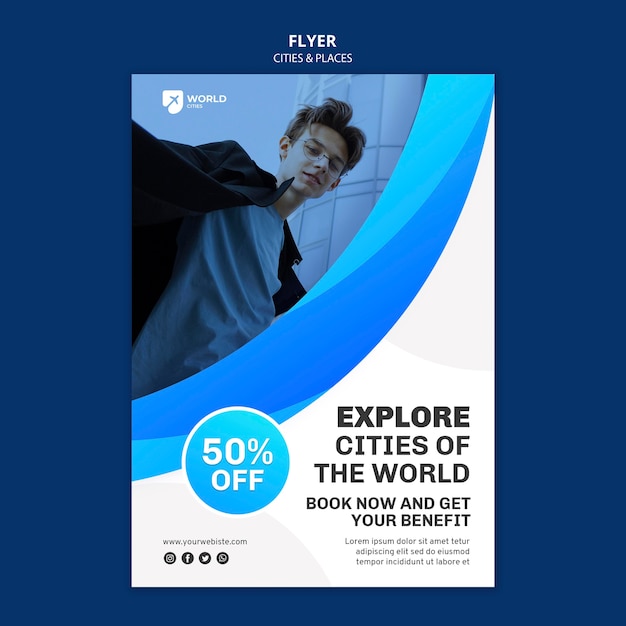 Cities and Places Flyer Template – Free PSD Download