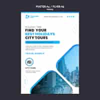 Free PSD city holiday flyer template
