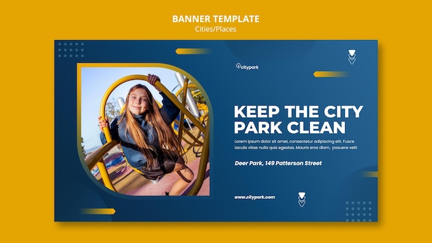 city park banner template