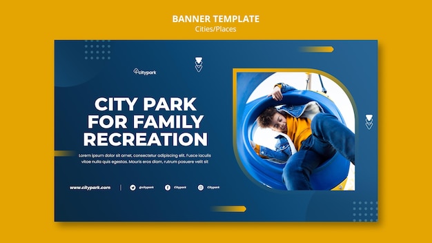 City park banner template