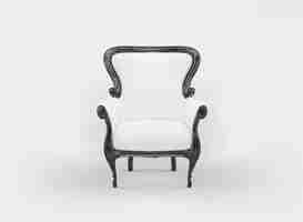 Free PSD classic armchair on white