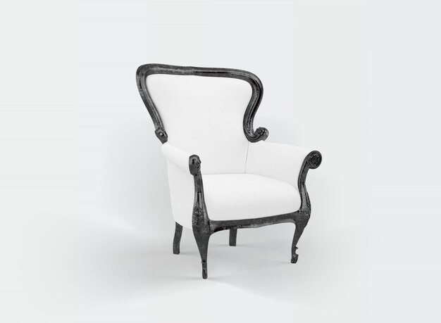 классическое кресло на белом