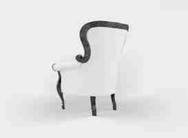 Free PSD classic armchair on white