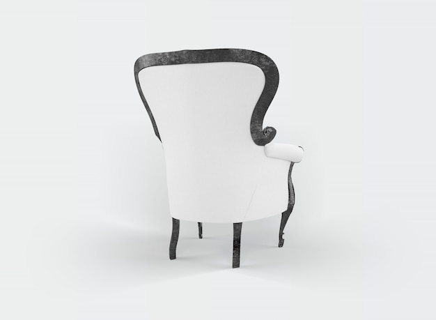 Free PSD classic armchair on white