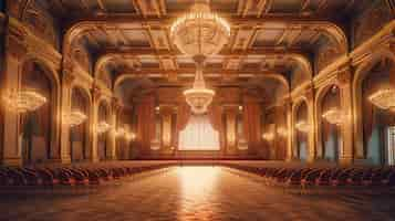 Free PSD classic ballroom for award ceremony generative ai