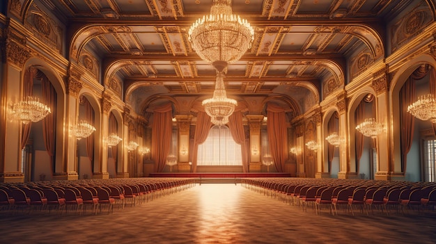 Classic Ballroom for Award Ceremony Generative AI