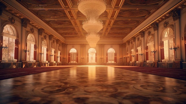 Free PSD | Classic ballroom for award ceremony generative ai
