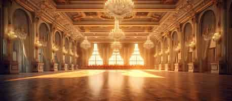 Free PSD classic ballroom for award ceremony generative ai