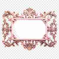 Free PSD classic frame skillfully carved isolated on transparent background