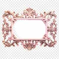 Free PSD classic frame skillfully carved isolated on transparent background
