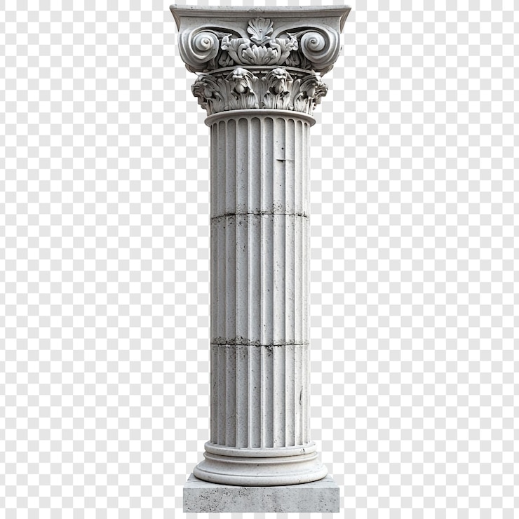 Free PSD classical ionic column architectural elegance