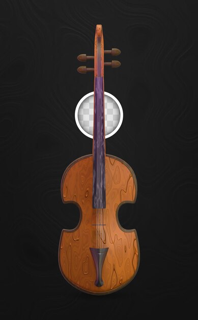 Classical music violin. 3d illustration