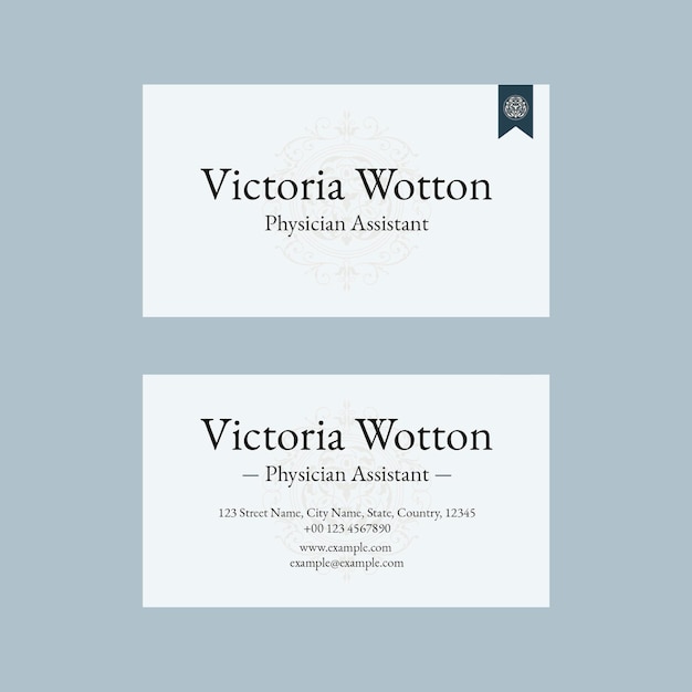 Free PSD classy business card template psd with vintage ornaments