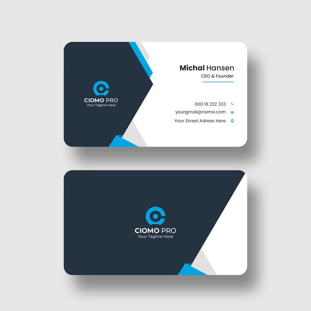 Clean business card template