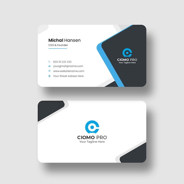 Clean business card template