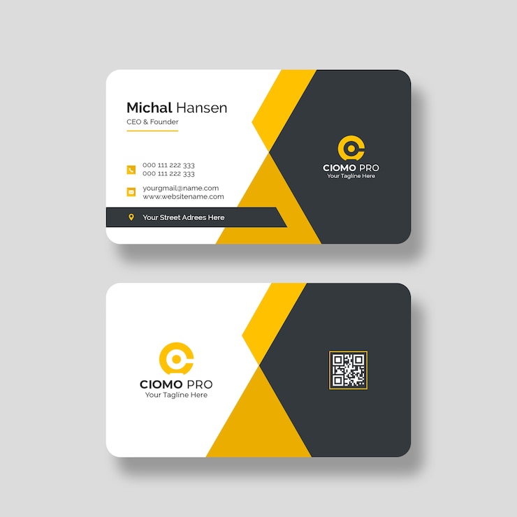 Free PSD clean business card template