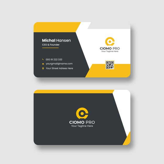 Clean corporate business card template