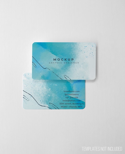 Free PSD clean and elegant mockup of business cards