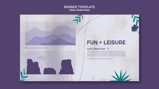 Clean illustrative banner template