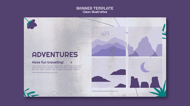 Clean illustrative banner template