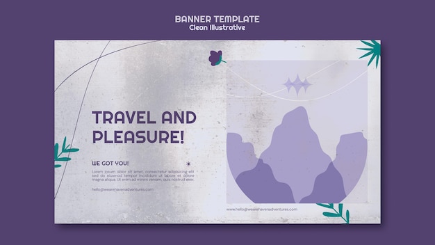 Clean illustrative banner template