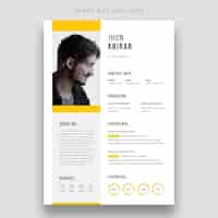 Free PSD clean and modern resume or cv template