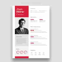 Free PSD clean and modern resume or cv template