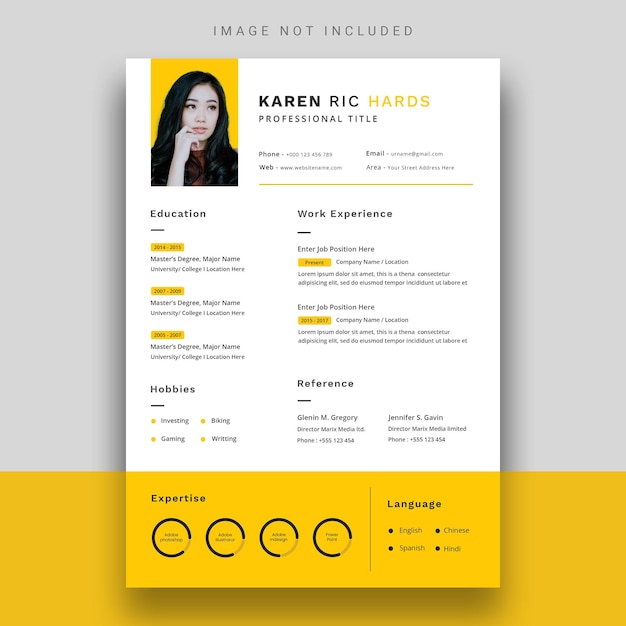 Clean  modern resume or cv template