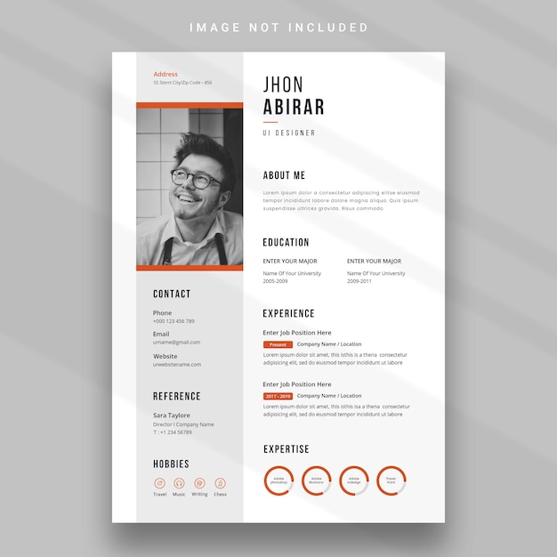 Clean  modern resume or cv template