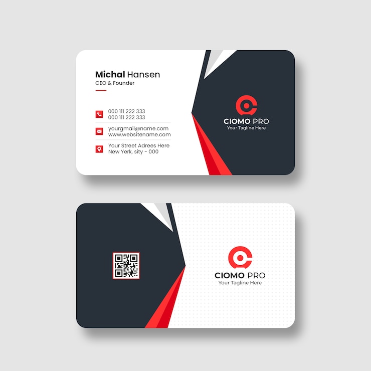Free PSD clean professional business card template