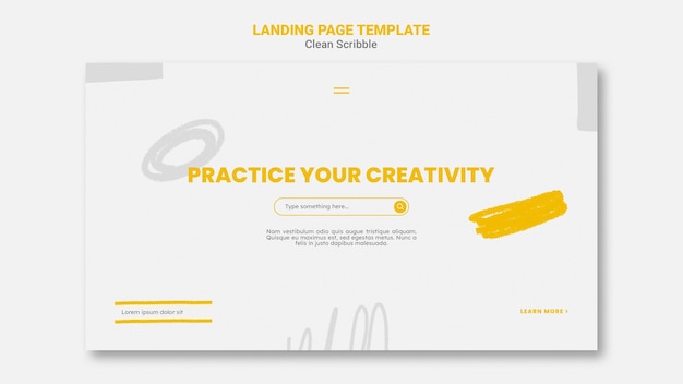 Clean scribble web template