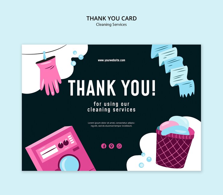Free PSD cleaning services template design
