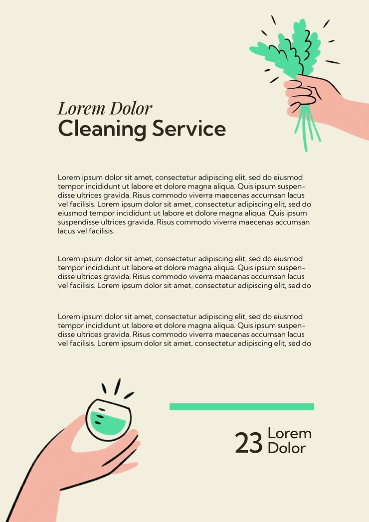 Free PSD cleaning services template design