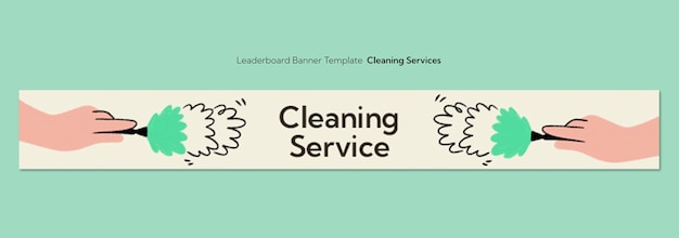 Free PSD cleaning services template design