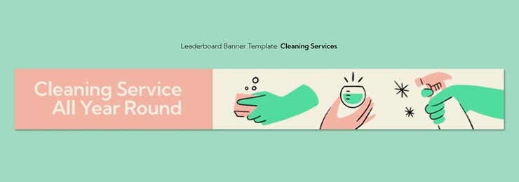 Free PSD cleaning services template design