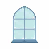 Free PSD clear house window illustration