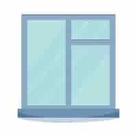 Free PSD clear house window illustration