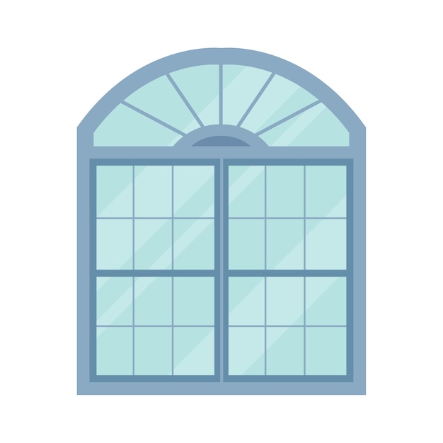 Free PSD clear house window illustration