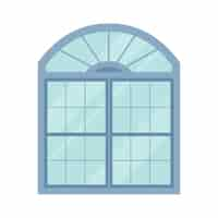 Free PSD clear house window illustration