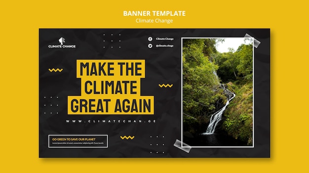 Free PSD climate change banenr design template