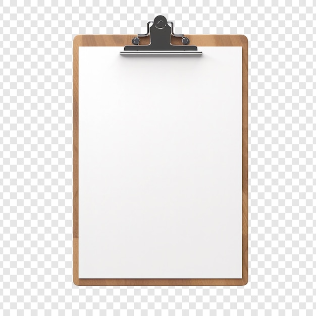 Free PSD clipboard isolated on transparent background