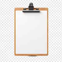 Free PSD clipboard isolated on transparent background